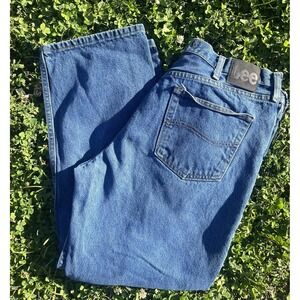 Lee‎ Jeans Mens 40x30 Blue Relaxed Fit Straight Leg Denim Medium Wash 5 Pocket